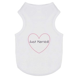 'Just Married ' Pet Dog/Cat T-Shirt (PT00108611)