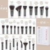 Set 25 Brochas De Maquillaje Profesionales Alta Calidad Color Blanco/Negro