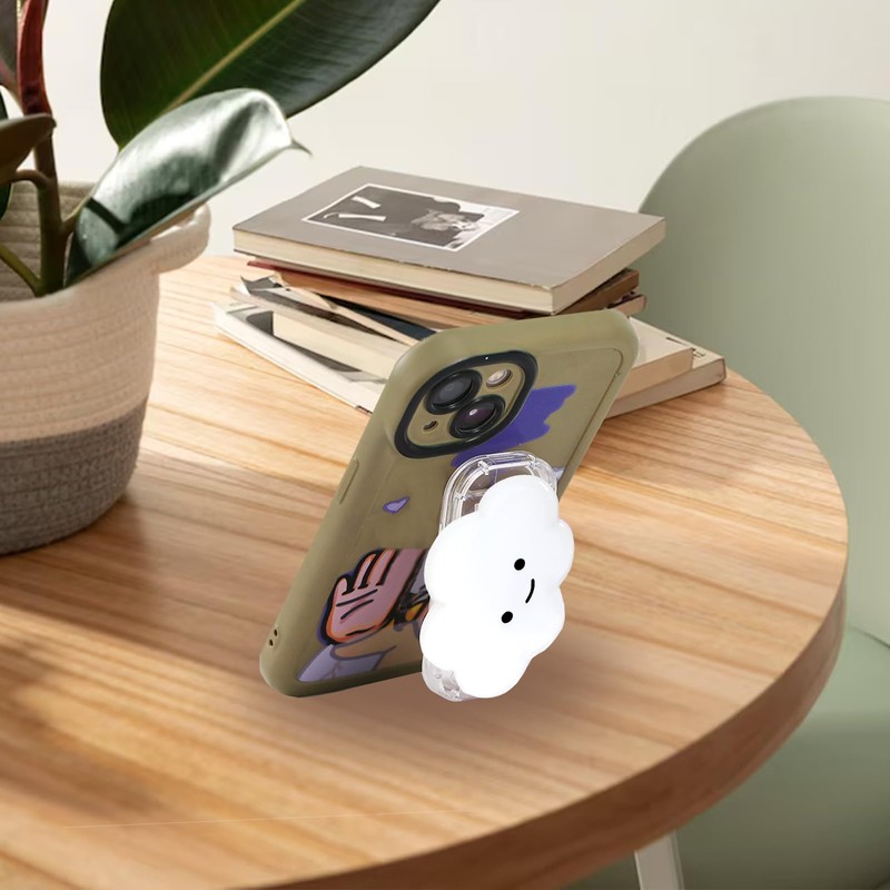 Yuibthr Phone Grip Cute 2D Cloud Shape Collapsible Expandable, Smartphone