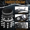 EMORBALS Punk Rock Studded Bracelet - Adjustable Leather Cuff Spiked