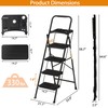 SEGAWE 4 Step Ladder with Tool Platform Anti-Slip Sturdy &