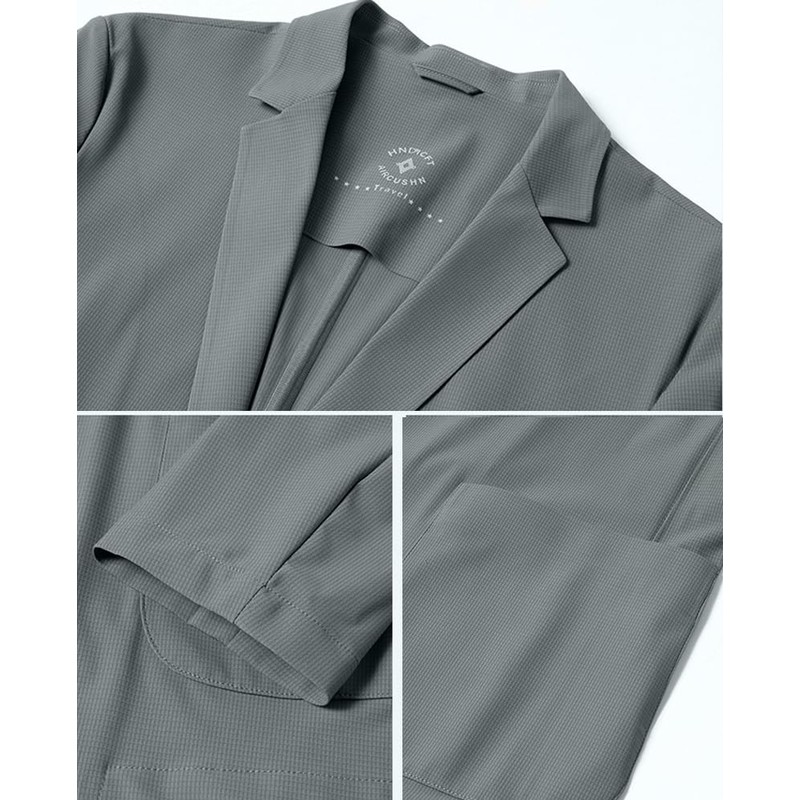 TASOGARA Men's Wrinkle Resistant Ultra Thin Ice Silk Suit Jacket,