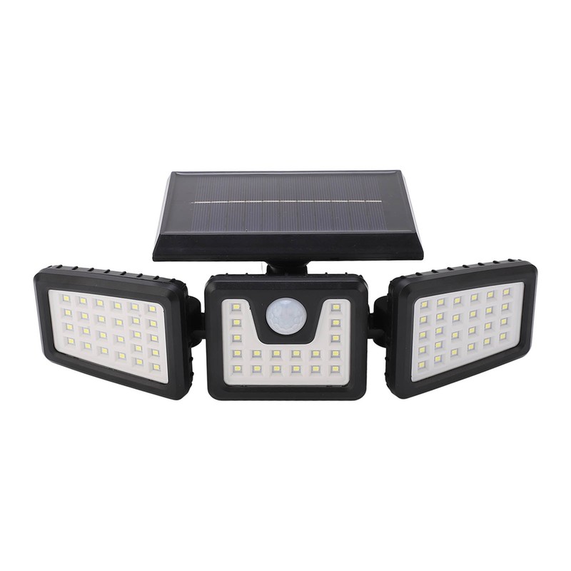 Outdoor Motion Sensor Light Solar Powered 3 Adjustable Heads IP65