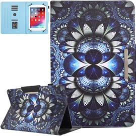 JZCreater 10 Inch Tablet Case, Universal 10 10.1 Inch Android Tablet Cover, Multi-Angle Viewing Stand Case for 9.5-10.5 Inch Tablet,3D Flower
