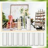 Nuogo 12 Pcs Plastic Clear Cylinder Vase for Home 8,12,16