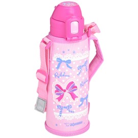 Zojirushi SD-CB50-PA Zojirushi Water Bottle, Straw Type, Stainless Steel Bottle, 18.2 fl oz (520 ml), Pink