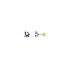 PAVOI 14K Real Yellow Gold Moissanite Stud Earrings for Women Men | 0.2 Carat Round Lab Created Moissanite Stone Solid Gold Stud Earrings | 3 Millimeters