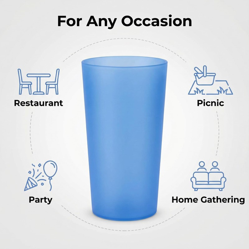 AOYITE 26 oz Plastic Reusable Cups Set of 8, BPA-Free