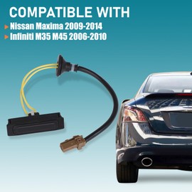 Car Rear Trunk Lid Release Tailgate Opening Switch Compatible with 2009-2014 Nissan Maxima, 2006-2010 Infiniti M35 M45 Replacement 25380-EG010