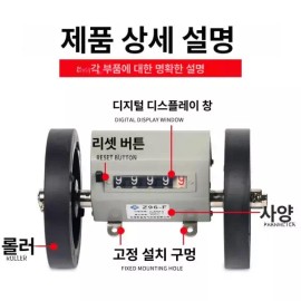 원단검사기 압연 롤러 길이 측정 섬유 미터 카운터 장비 [Z96-F 미터 카운터] Fabric Inspection Roller Length Measurement Textile Meter Counter Equipment [Z96-F Meter Counter]