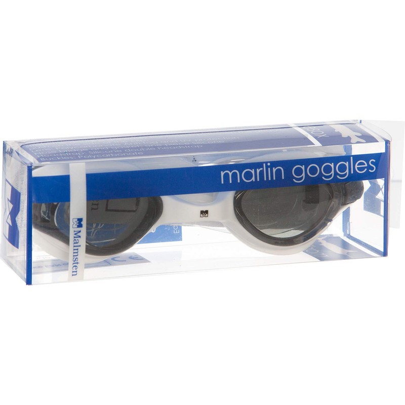 Malmsten Unisex's Marlin Goggles, White/Smoke