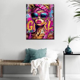 Tucocoo American Style Girl Diamond Painting Kits for Adults DIY 5D Full Drill Round Crystal Rhinestone Embroidery Arts Craft Easy Paint on Canvas for Home Wall Decor Gift 12x16 inch