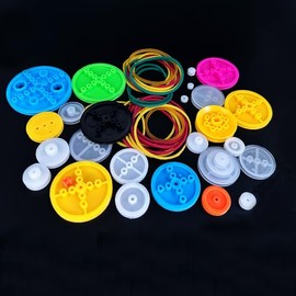 Juego de polea de cinturón de plástico con banda de goma para RC Car Truck Robot DIY Model Toy Accesorios