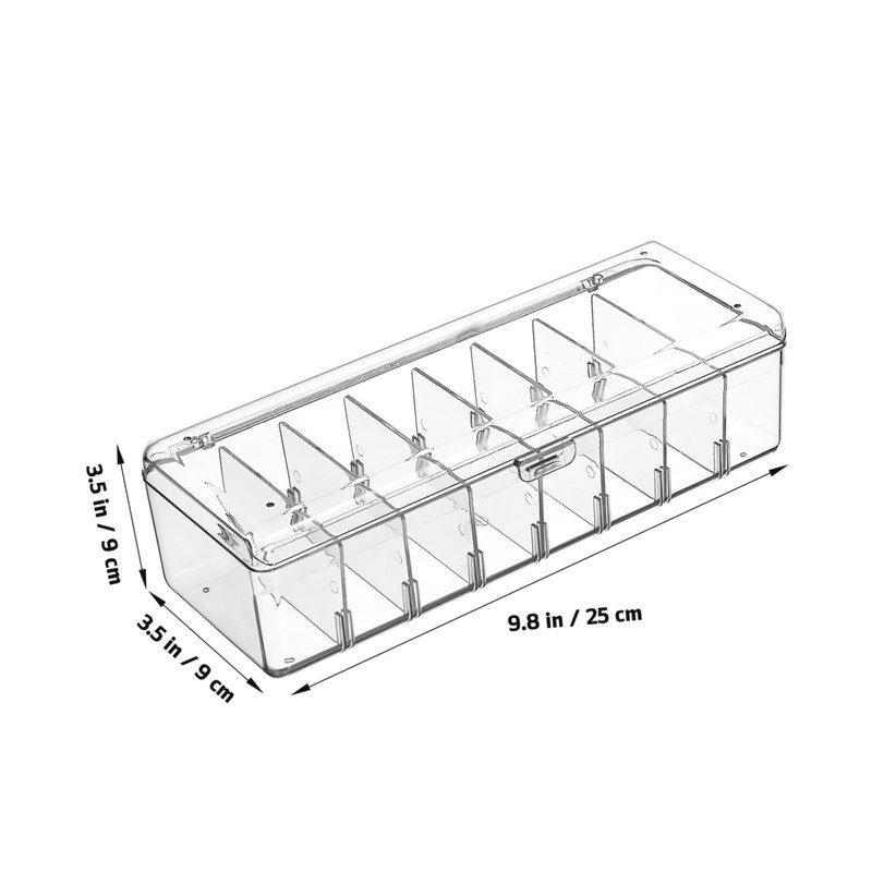 Operitacx 2 Pcs Cable Organizer Box with Lid Transparent Storage