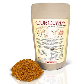 Turmeric (Curcuma) with Black Pepper Powder 100 g - GMO Free Gluten Free Vegan Vegetarian Allergy Friendly Resealable Stand Bag Made from 100% Recyclable Material