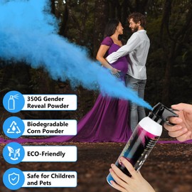 Gender Reveal Fire Extinguisher 2 Packs, Gender Reveal Ideas, Baby Girl Reveal Party Ideas 100% Biodegragable for Gender Reveal Decorations（Blue）