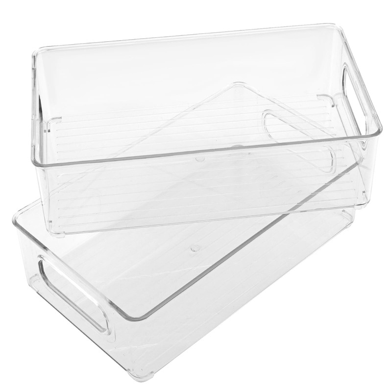 CHUENKUK Fridge Organiser, Stackable, Set of 3, 25.5 x 15.1