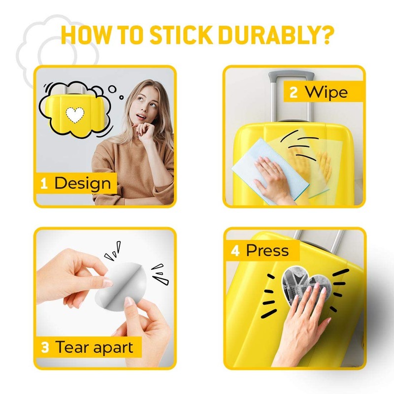 2 x Heart Vinyl Stickers 10 cm - British Pop