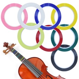 Rimoev 8 Rolls Violin Tape Fingerboard, 216 FT Violin Finger Guide Stickers, Cello Fingering Tape for Fretboard Violins and Other Orchestral Instruments Violin Finger Guide (8 Colors)