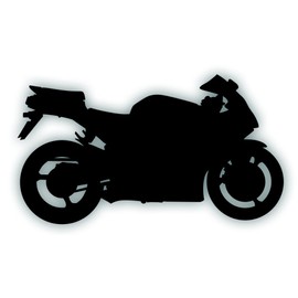 Motorcycle Decal Sticker - F4I CBR600 Sport Bike Crotch Rocket for Your Tow Vehicle Or Trailer - 5 1/2 x 10 Inch in Black