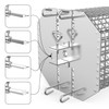 onlyfire Universal Octagonal Tumble Rotisserie Basket, Flat Spit Rotisserie Grill