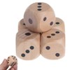 IKOPFLN Pack of 5 Large Wooden Dice 30 mm