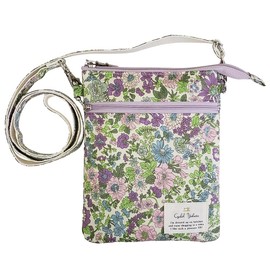 Cyalel Yahata Cotton Touch Liberty Print Mini Shoulder Pouch, Smartphone Pochette, Crossbody Women's Shoulder Bag, Lightweight, Slim, Stylish, Cute, Floral Print, Travel, Lightweight, Mother's Day,