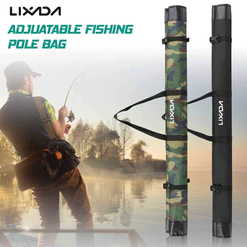 Lixada Fishing Rod Case Portable Soft Case Folding Pole Storage