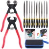 Glarks 12Pcs Mosaic Tools Set, Heavy Duty Wheeled Glass Mosaic