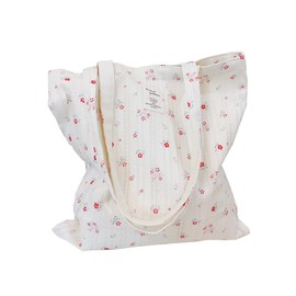 Kehpish Cotton Canvas Tote Bag Reusable Soft Grocery Cloth Bag Floral Shoulder Bag for Beach Travel Shopping (Grocery Cloth Bag-Floral Z)