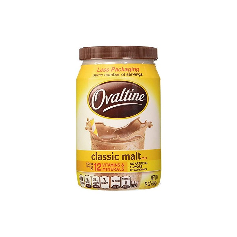 Ovaltine Classic Malt Flavored Milk Mix, 12 oz