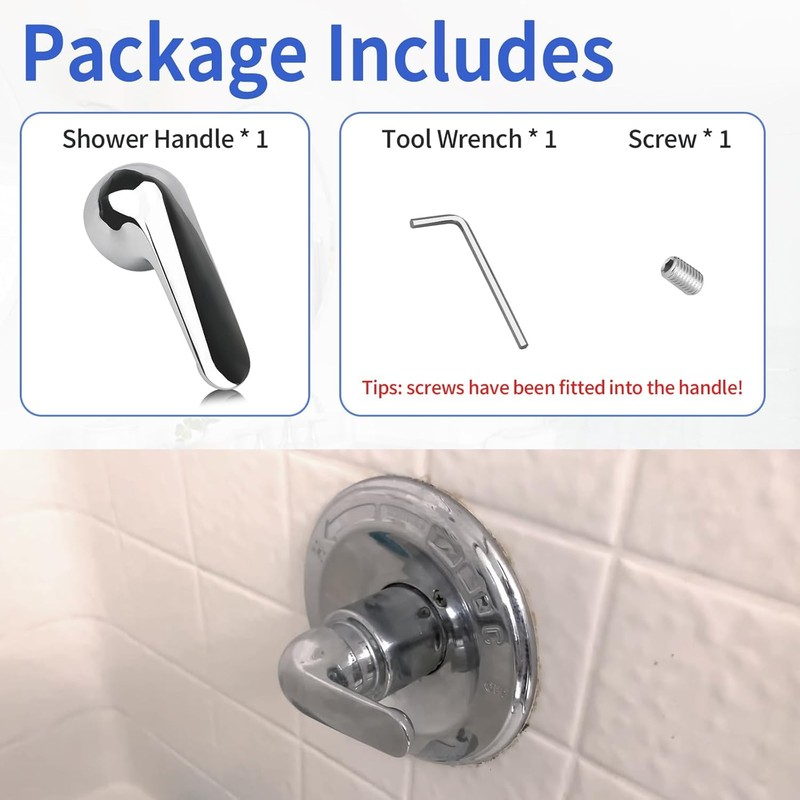 JTFH002 H79 Nickel Brushed Shower Handle Replacement Compatible with Delta