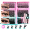 Kit De Extensiones De Pestanas 740pcs C/ Pegamento 30d40d50d