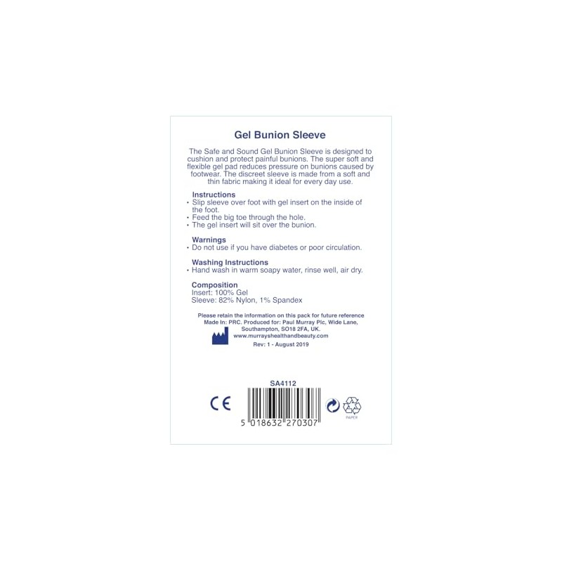 Safe & Sound Gel Bunion Protector Sleeves