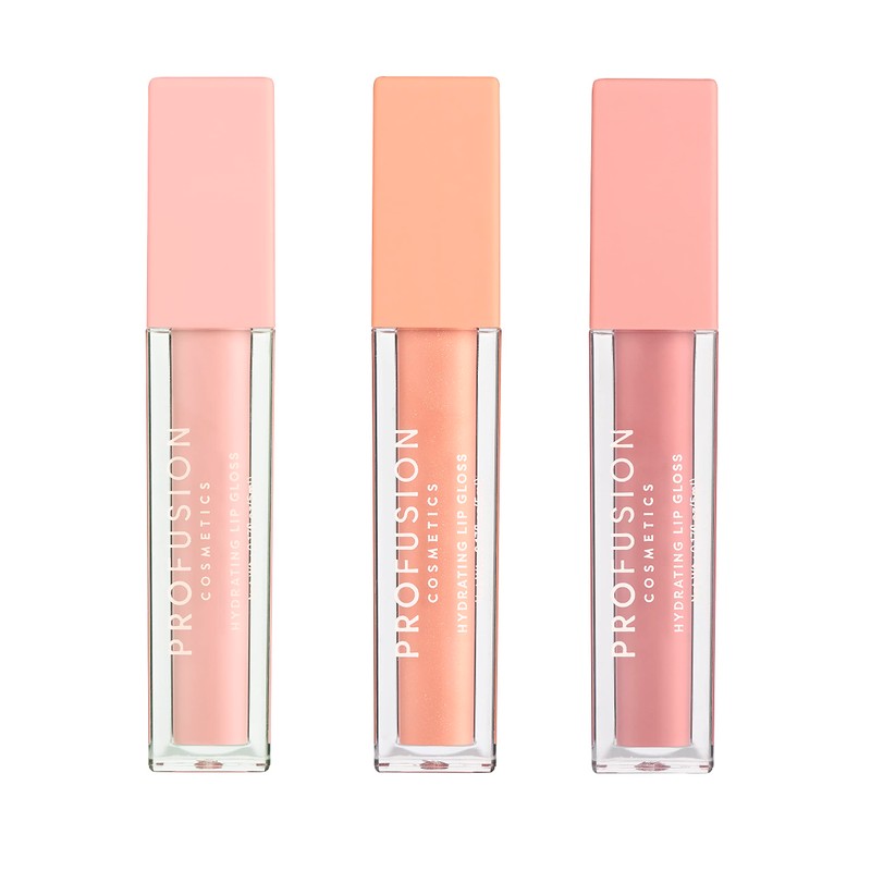PROFUSION COSMETICS LIP TRIO HIGH SHINE LIP GLOSS - NUDES