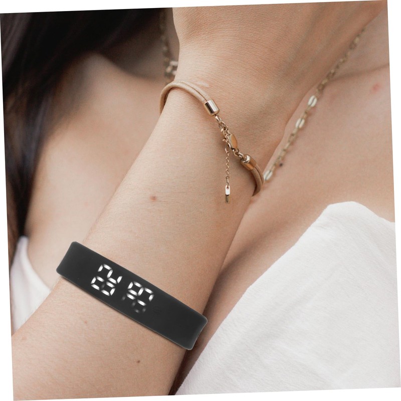 GOOHOCHY Wristband with Pedometer Sleep Black Ultra Thin Design Real