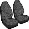 Talayituse Black Leopard Print Car Seat Covers 2pcs/Set High Back