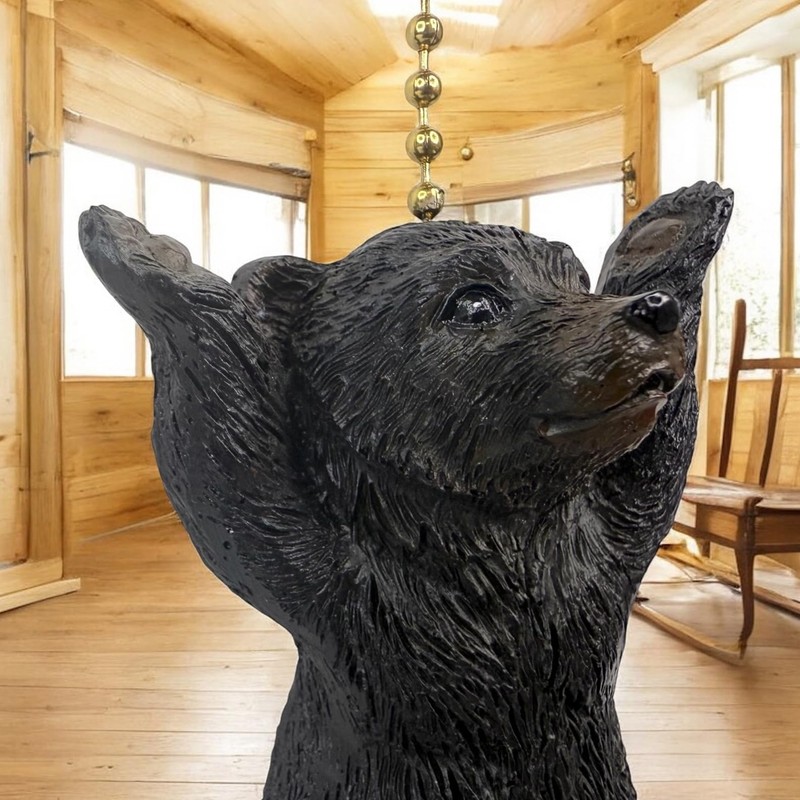 Set of 2 Jumbo Bear Fan Pulls – Rustic Resin