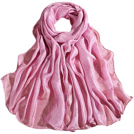 prinfantasy Elegant Colourful Luxurious Scarves, Lightweight Long Gradient Colours Silk Scarf, Anti-Allergy Neckerchief, Stole Silk Scarf, Neckerchief, Long Scarf, M2007
