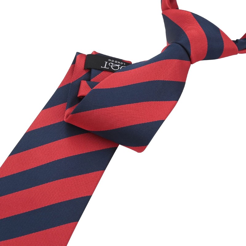 DQT Men's Classic Stripe Patterned Business Casual Party 8cm Classic