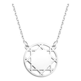 Sofia Milani - Women's Necklace 925 Silver - Ornament Circle Pendant, Sterling Silver