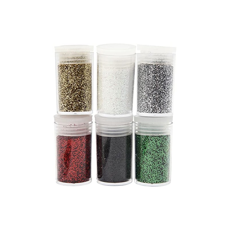 Creativ Company 28588 Glitter Set - Glitter Set - Black,