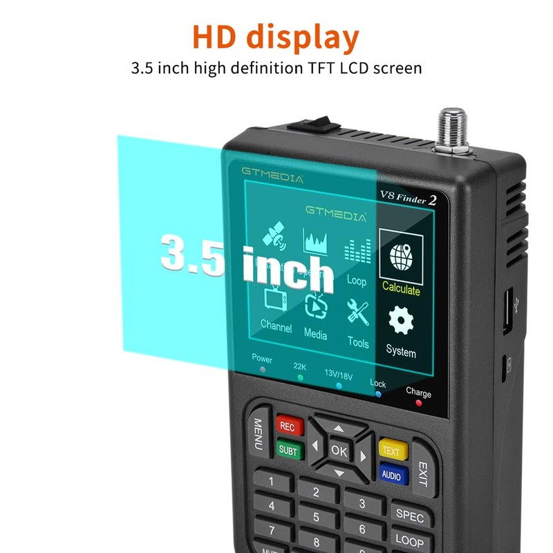 GT Media V8 Finder2 Satellite Finder Digital FTA DVB-S/S2/S2X Signal