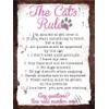 Finger prints - The Cats Rules - Vintage Metal Wall Sign