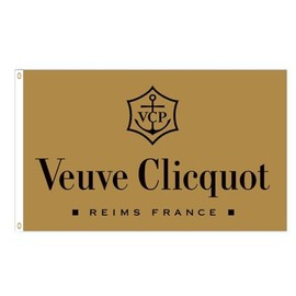 YERCHIC Veuve Flag 3x5ft Clicquot Banner for Garage Indoor Outdoor Champagne Wine Bar Advertising Liquor Store Man Cave Wall Decoration