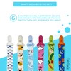 6 Pack Baby Pacifier Holder Clips - Dummy Clips Lightweight