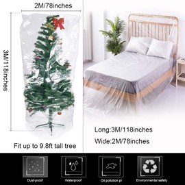 BUZIFU Sofa Cover Transparent Furniture Cover Plastic Sofa Dust Cover Waterproof Sofa Cover Couch Cover Dust Protection Sofa Protector for Couch Armchair Furniture Renovation 2 x 3 m