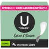 U by Kotex Panty Liners, Clean & Secure, Light Absorbency,