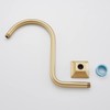 SEABEFORE 13 Inch S-Shape Shower Arm Gold Gooseneck Shower Head