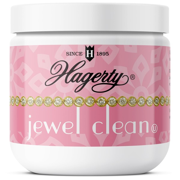 Hagerty Jewelry Cleaner - Professional Jewelry Cleaning for Diamonds, Gold, Platinum, Precious Stones and More - Kosher Certified Jewelry Cleaning Kit Includes Dipping Basket and Brush, 7 Oz